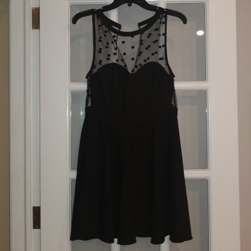 UO Coincidence & Chance sheer polkadot dress